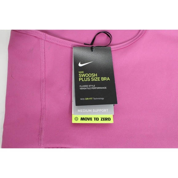 Nike Swoosh Plus Size Bra Women's Medium Support Pink Size 2X DB4687-665 NWT - Picture 4 of 7